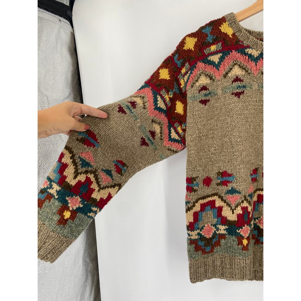 RARE Ralph Lauren Country 80s Vintage Horse Southwestern Pattern Wool Sweater - Picture 5 of 11